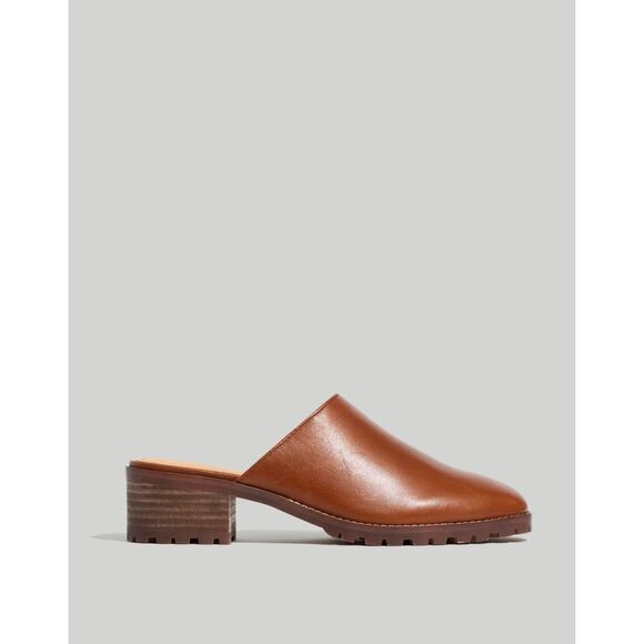 Madewell The Mindy Lugsole Leather Mule Women's 8.5 Color Dried Maple - Picture 2 of 12